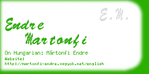 endre martonfi business card